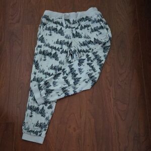 American Eagle Outfitters Gray Patterned Pajama Bottom
